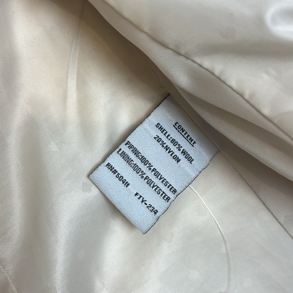 Jessica Simpson Women's Size XS Cream Color Wool Blend Winter Pea Coat - Picture 8 of 9